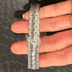 Judith Ripka Marni Silvertone Mother of Pearl Dial Bracelet Watch Judith Ripka | Jewelry | Judith Ripka Marni Watch In Mother  main image 4